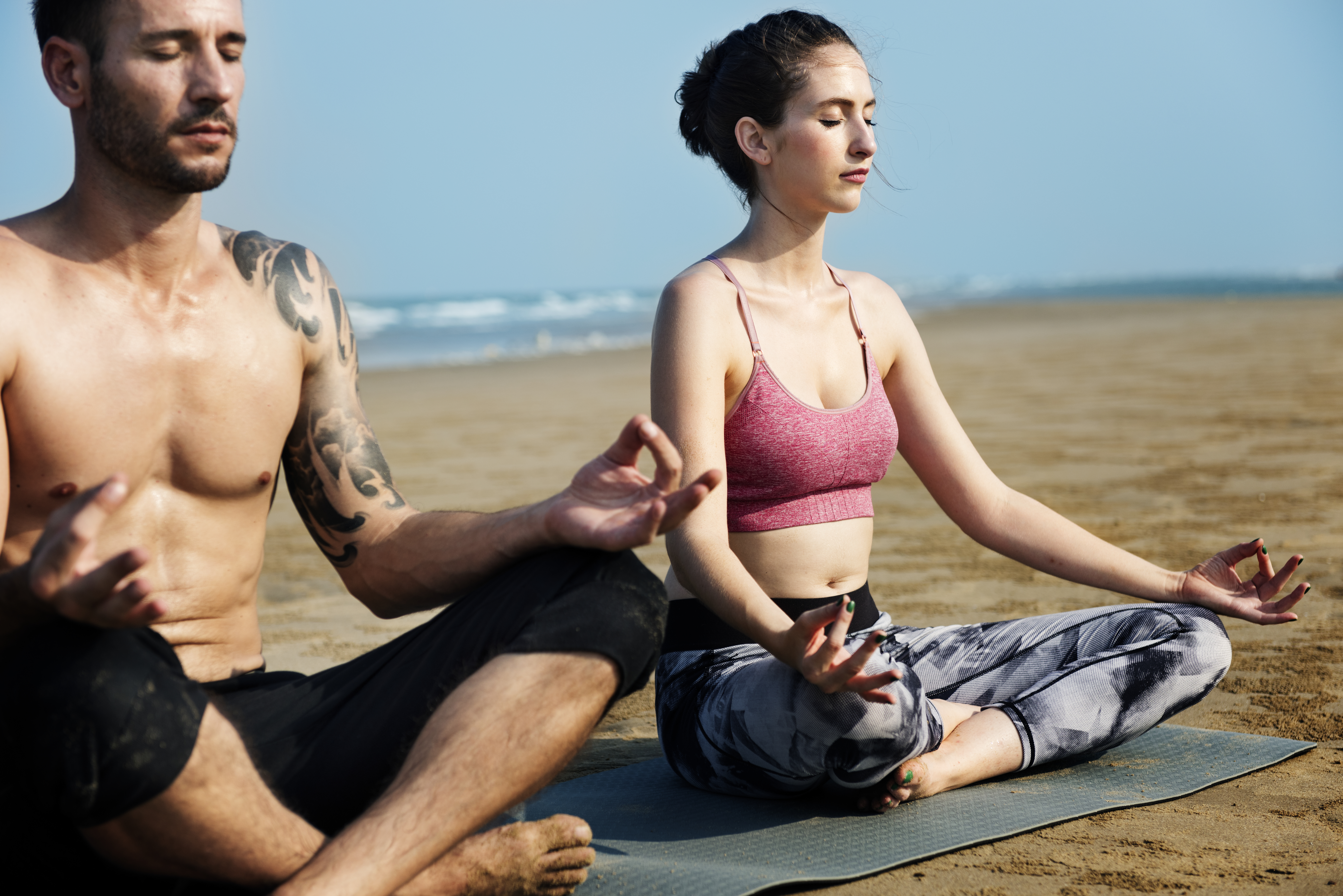 couple zen plage